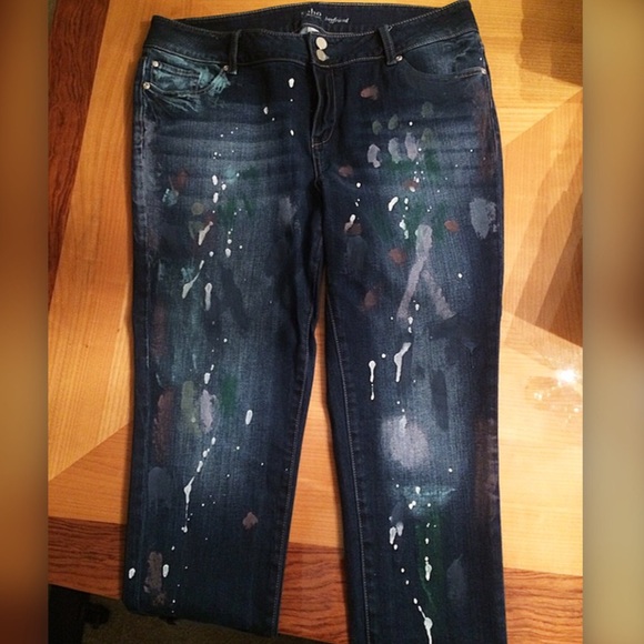 New York & Company Denim - New York & Company Splatter Jeans
